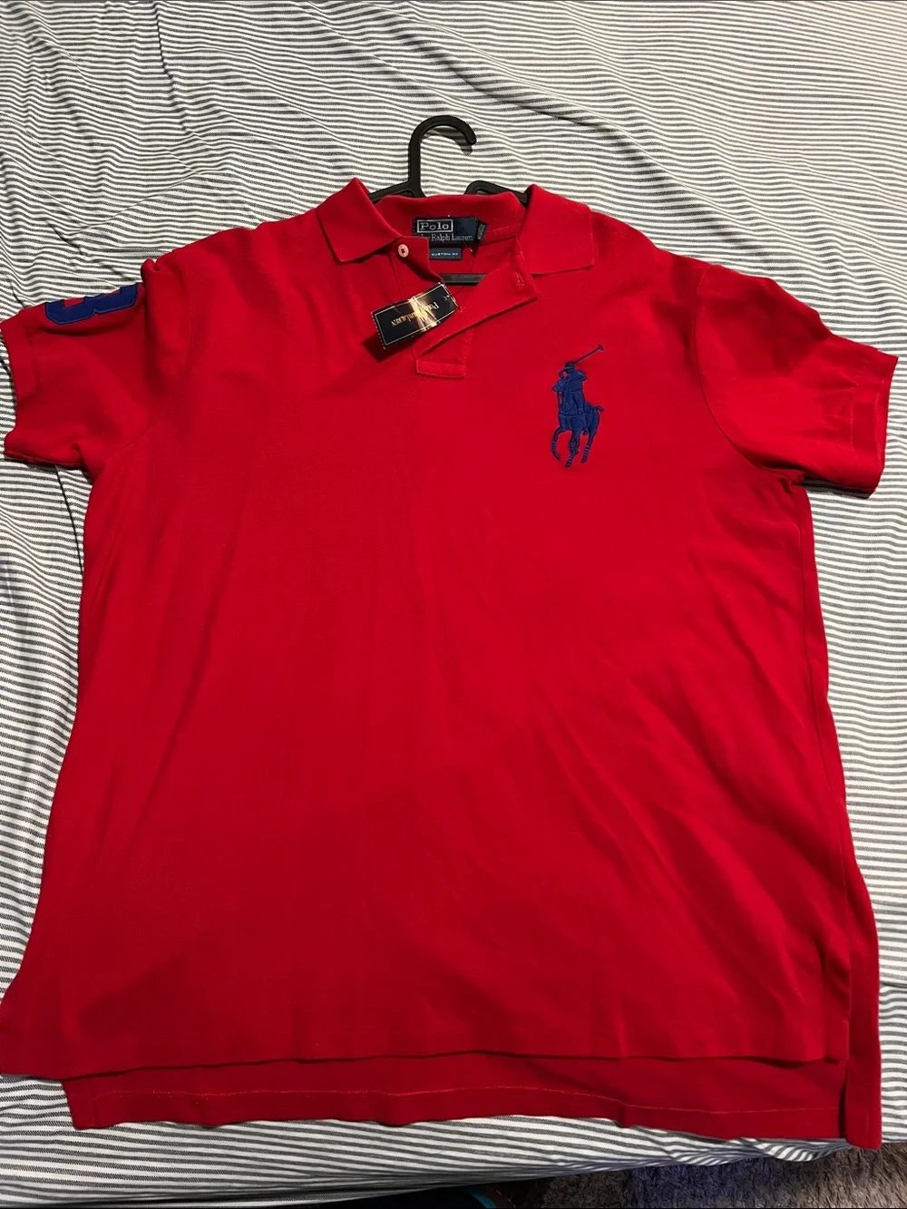 Polo by Ralph Lauren Red Polo with Blue Pony Embroidery